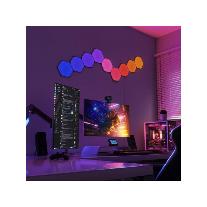 NANOLEAF SHAPES BLACK HEXAGONS STARTER KIT - 9 PIECES 