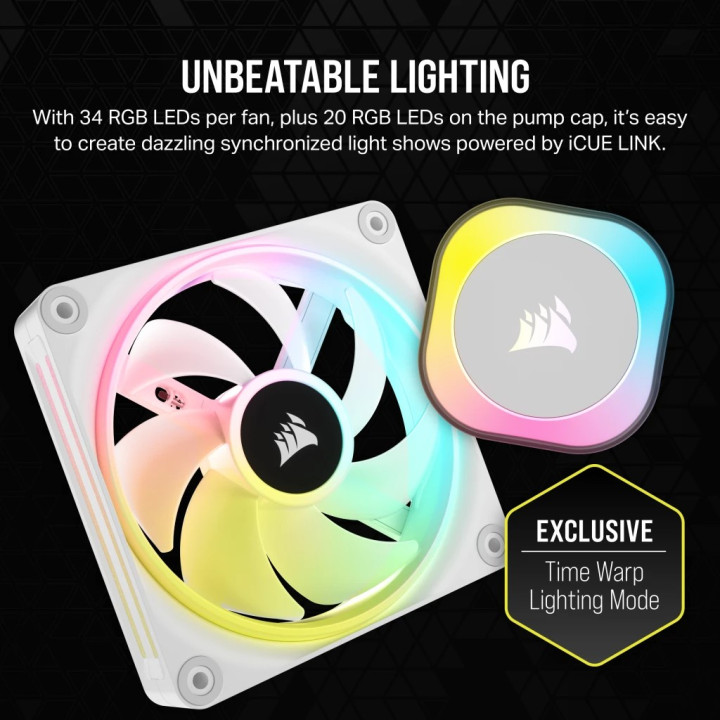 CORSAIR ICUE LINK H100I RGB 240 BLANC 