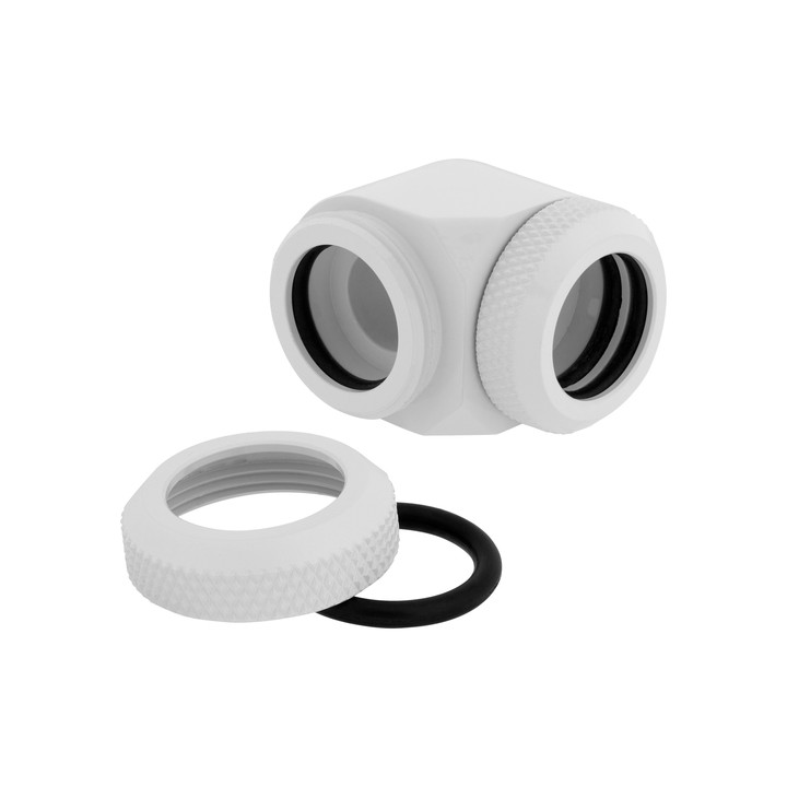CORSAIR FITTINGS 90A HYDRO X XF HARDLINE - 14MM BLANX (X2) 