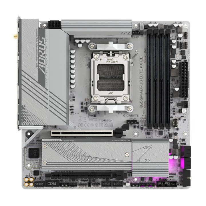 GIGABYTE GIGABYTE B650M A ELITE AX ICE - B650/AM5/DDR5/MATX 