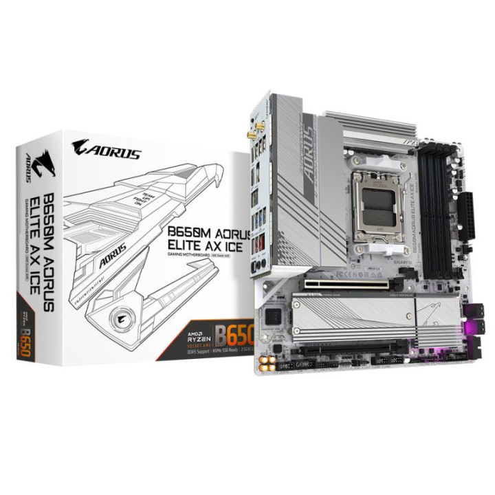 GIGABYTE GIGABYTE B650M A ELITE AX ICE - B650/AM5/DDR5/MATX 