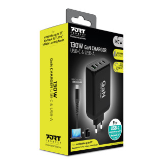 PORT POWER SUPPLY 130 W - TYPE C & A GAN - EU 