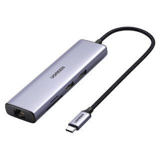 UGREEN HUB 7 PORTS USB-C 7 EN 1/4K 60HZ/100W/0.20M/GRIS 