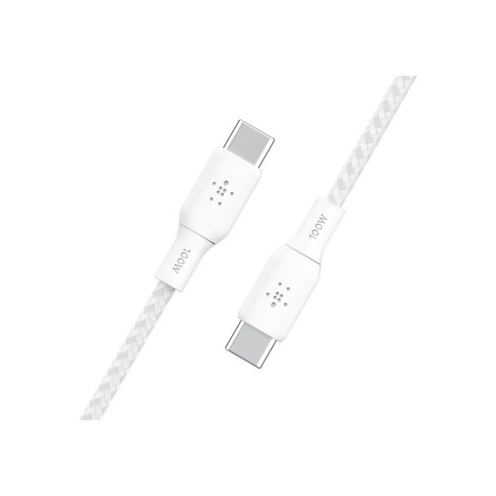 BELKIN CABLE USB-C VERS USB-C - 2M - 100W - BLANC# 