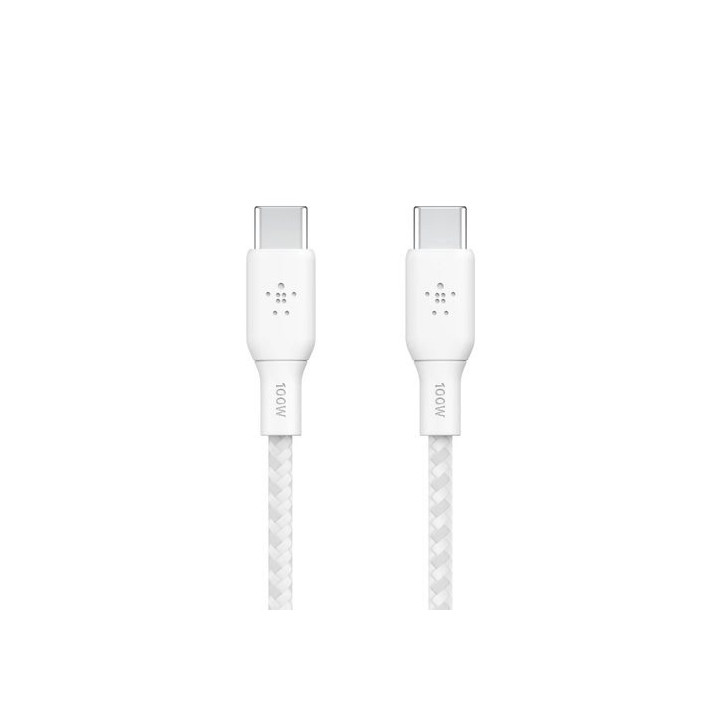 BELKIN CABLE USB-C VERS USB-C - 2M - 100W - BLANC# 