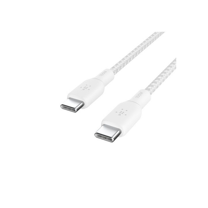 BELKIN CABLE USB-C VERS USB-C - 2M - 100W - BLANC# 