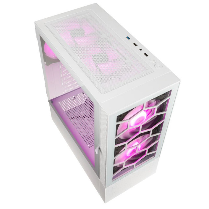 Kolink OBSERVATORY MX GLASS ARGB BLANC - MT/SANS ALIM/ATX