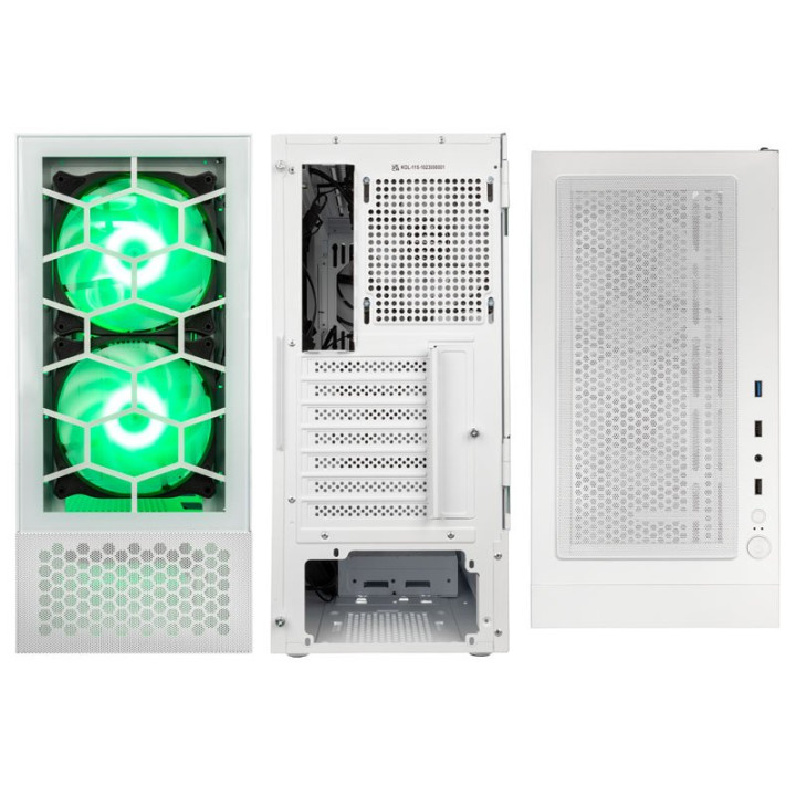 Kolink OBSERVATORY MX GLASS ARGB BLANC - MT/SANS ALIM/ATX