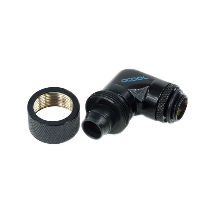 Alphacool HF 16/10 SCREW-ON NOZZLE 90A ROTATABLE G1/4 BLACK