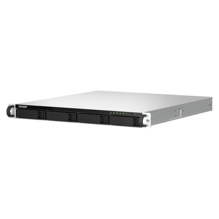 QNAP TS-464U NAS RACK (1 U) INTEL CELERON N5095 8 GO DDR4 0 TO QNAP TURBO SYSTEM ALUMINIUM. NOIR 