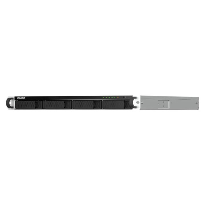 QNAP TS-464U NAS RACK (1 U) INTEL CELERON N5095 8 GO DDR4 0 TO QNAP TURBO SYSTEM ALUMINIUM. NOIR 