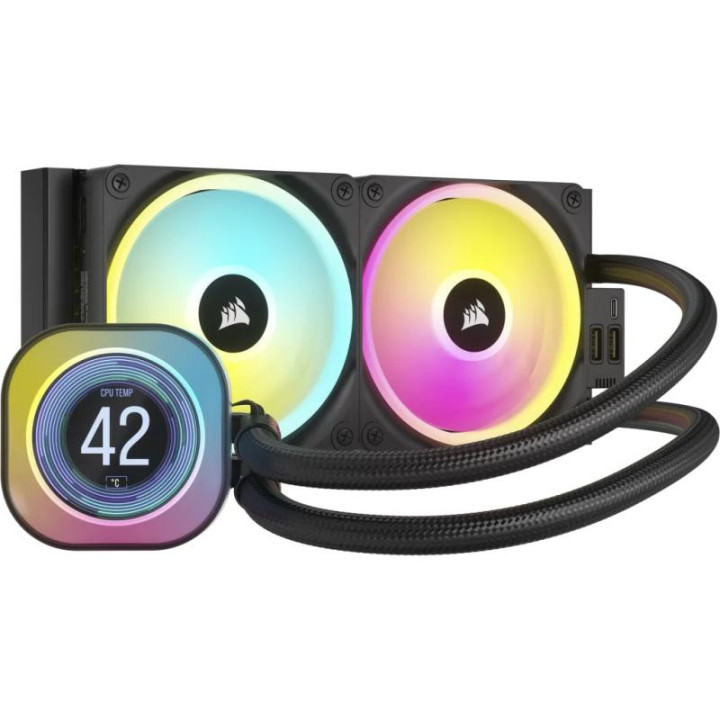 CORSAIR CW-9061007-WW SYSTEME DE REFROIDISSEMENT D?ORDINATEUR PROCESSEUR REFROIDISSEUR D'AIR 12 CM NOIR 2 PIECE(S) 