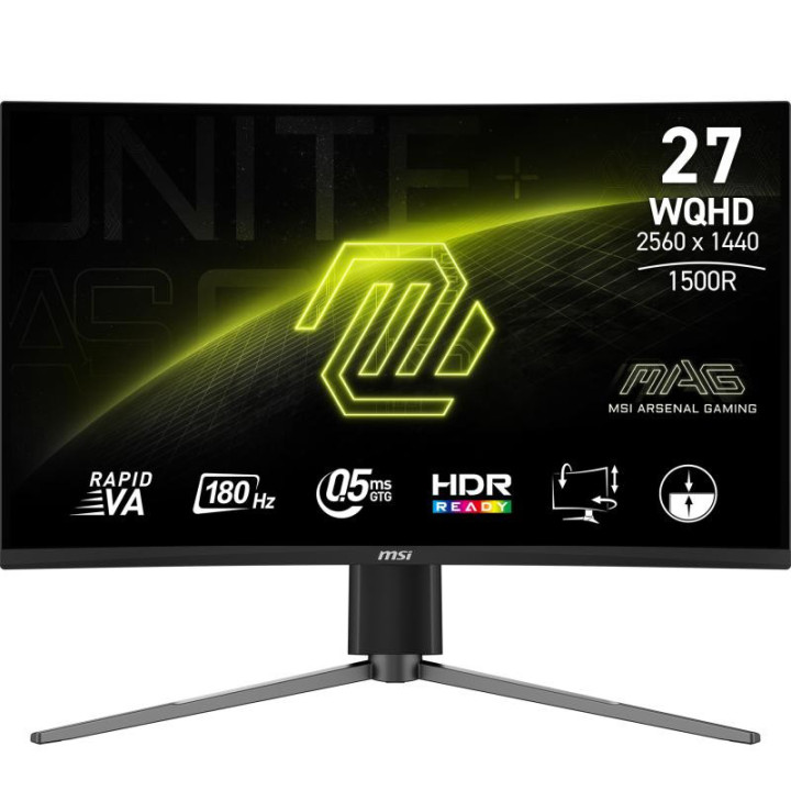 MSI MAG 27CQ6PF ECRAN PLAT DE PC 68.6 CM (27) 2560 X 1440 PIXELS WIDE QUAD HD LCD NOIR 