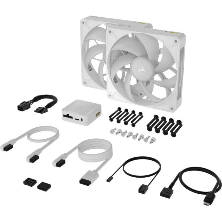 CORSAIR ICUE LINK RX140 MAX RGB BOITIER PC VENTILATEUR 14 CM BLANC 2 PIECE(S) 