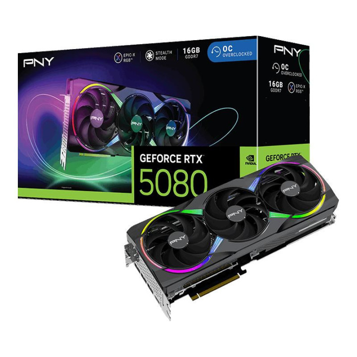 PNY VCG508016TFXXPB1-O CARTE GRAPHIQUE NVIDIA GEFORCE RTX 5080 16 GO GDDR7 