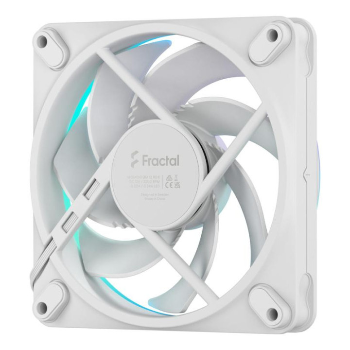 FRACTAL DESIGN MOMENTUM 12 RGB BOITIER PC VENTILATEUR 12 CM BLANC 1 PIECE(S) 