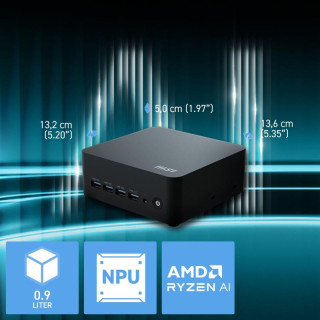 MSI CUBI Z AI 8M AMD RYZEN 9 8945HS BAREBONE 0.9L SIZED PC NOIR AMD SOC 4 GHZ HAUT-PARLEURS INTEGRES 