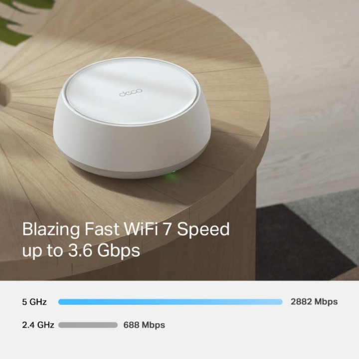 TP-LINK DECO BE25(1-PACK) SYSTEME WI-FI MAILLE BI-BANDE (2.4 GHZ / 5 GHZ) WI-FI 7 (802.11BE) BLANC 2 INTERNE 