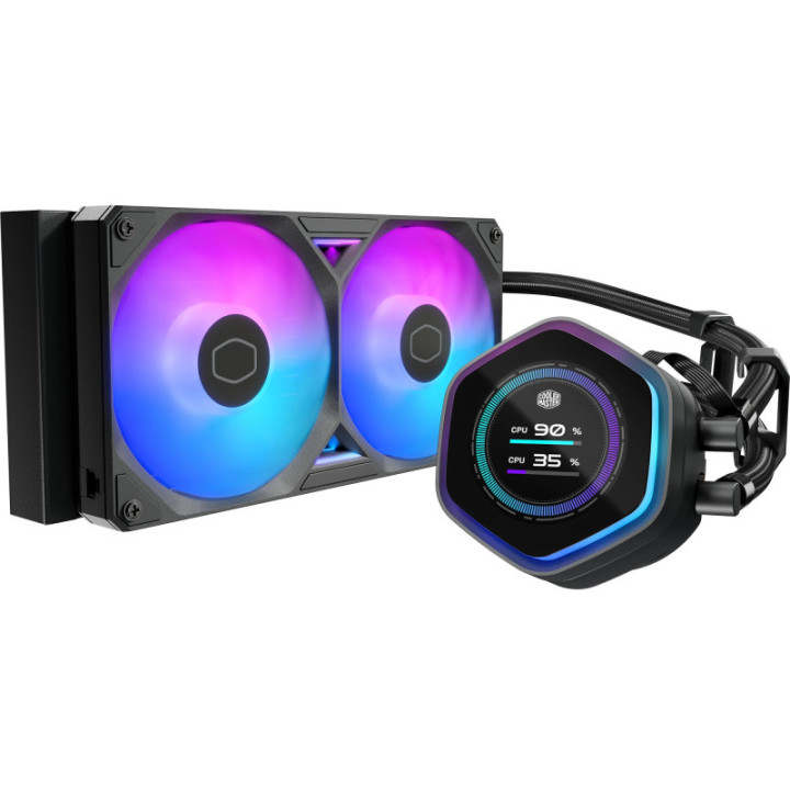COOLER MASTER MASTERLIQUID ATMOS II 240 LCD BLACK PROCESSEUR KIT DE REFROIDISSEMENT DU LIQUIDE 12 CM NOIR 1 PIECE(S) 