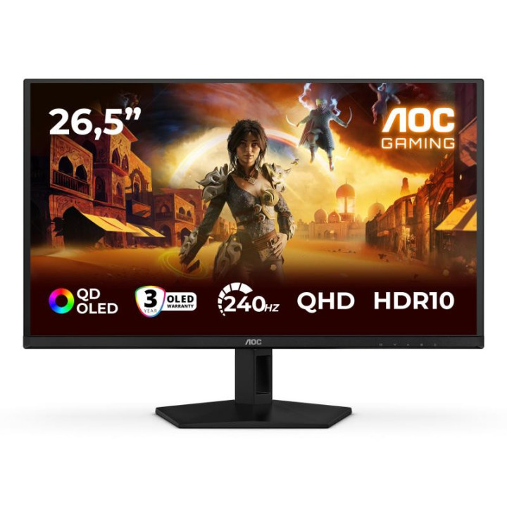 AOC G4 Q27G41ZDF ECRAN PLAT DE PC 67.3 CM (26.5) 2560 X 1440 PIXELS QUAD HD QD-OLED NOIR. ROUGE 
