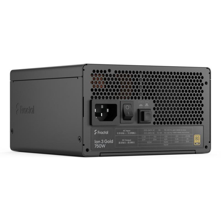 FRACTAL ION 3 GOLD 750W BLACK. EU CORD 