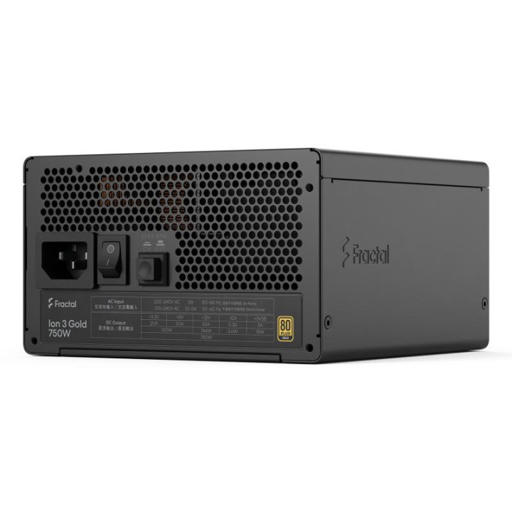 FRACTAL ION 3 GOLD 750W BLACK. EU CORD 