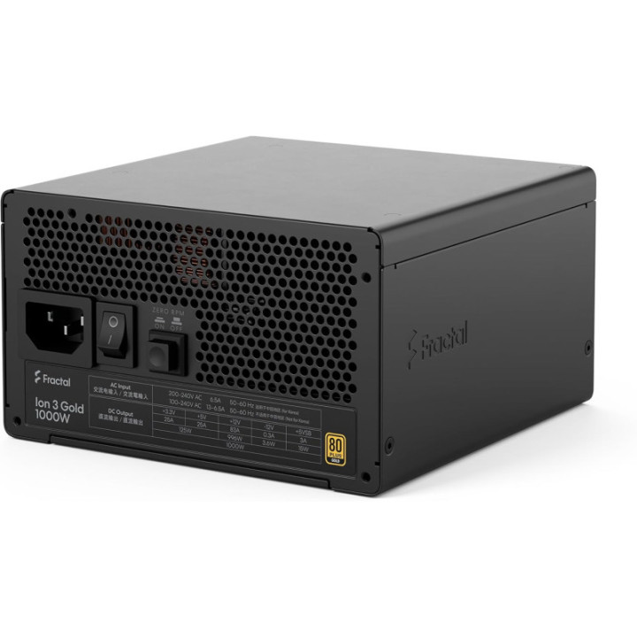 FRACTAL ION 3 GOLD 1000W BLACK. EU CORD 