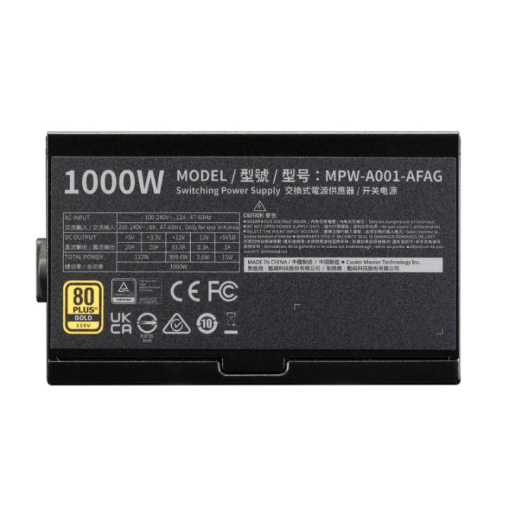 COOLER MASTER ELITE GOLD 1000 FM - ATX 3.1 - 80+ GOLD 