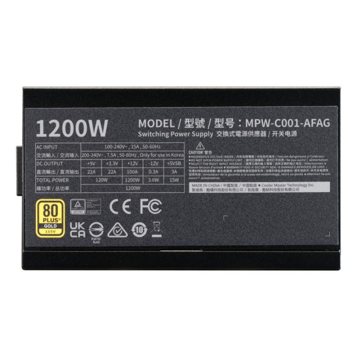 COOLER MASTER ELITE GOLD 1200 FM - 80+ GOLD 