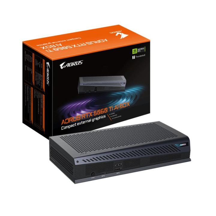 GIGABYTE AORUS RTX 5060 TI AI BOX CARTE GRAPHIQUE - 16GB GDDR7. 128BIT. PCI-E 5.0. 2572MHZ FREQUENCE DU C?UR. 3 X DP 2.1. 1 X HD