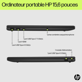 HP 15-FD0000NF INTEL CORE 5 120U ORDINATEUR PORTABLE 39.6 CM (15.6) FULL HD 16 GO DDR5-SDRAM 512 GO SSD WI-FI 6 (802.11AX) WINDO