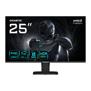 GIGABYTE GS25F14 MONITEUR GAMING FHD 25? - 1920 X 1080. 144HZ. 1MS. 300 CD/M2. DISPLAY HDR 10. HDMI 2.0. DISPLAYPORT 1.2 