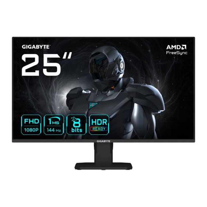 GIGABYTE GS25F14 MONITEUR GAMING FHD 25? - 1920 X 1080. 144HZ. 1MS. 300 CD/M2. DISPLAY HDR 10. HDMI 2.0. DISPLAYPORT 1.2 