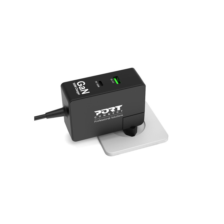 Port CHARGEUR MURAL INTERNATIONAL GAN 100W USB-C/USB-A