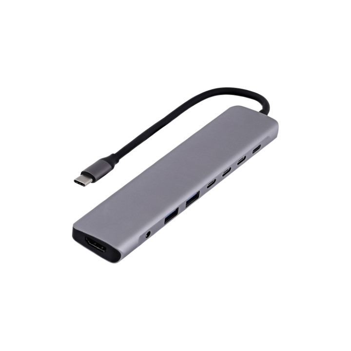 T'nB ICLICK HUB USB-C/8 PORTS/GRIS