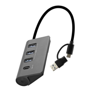 T'nB HUB USB-A/USB-C 3.0/4 PORTS/GRIS
