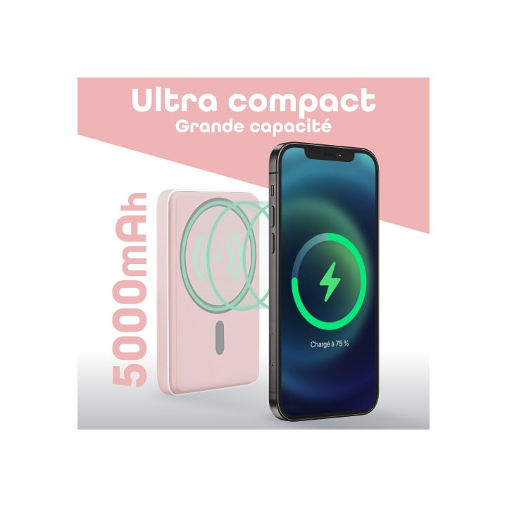 T'nB POWERBANK USB-C/5000 MAH/20W/ROSE