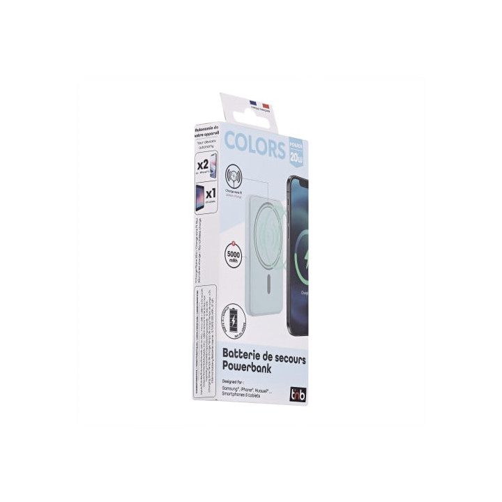 T'nB POWERBANK USB-C/5000 MAH/20W/BLEU