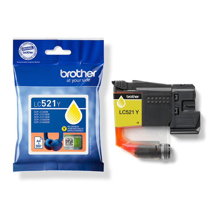 Brother CARTOUCHE D'ENCRE LC521Y - JAUNE