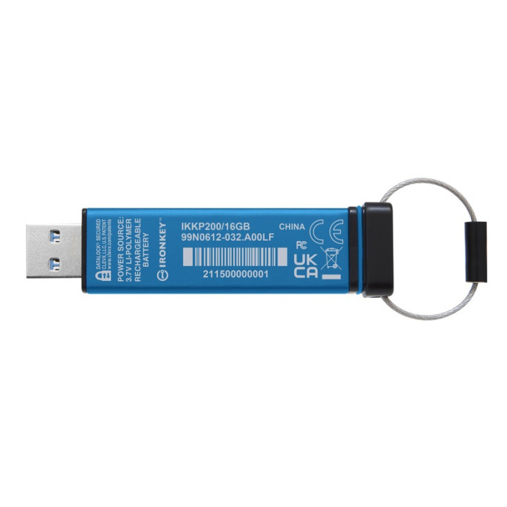 KINGSTON TECHNOLOGY IRONKEY KEYPAD 200 DE 16 GO. FIPS 140-3 NIVEAU 3 (EN ATTENTE). CHIFFREMENT AES-256 