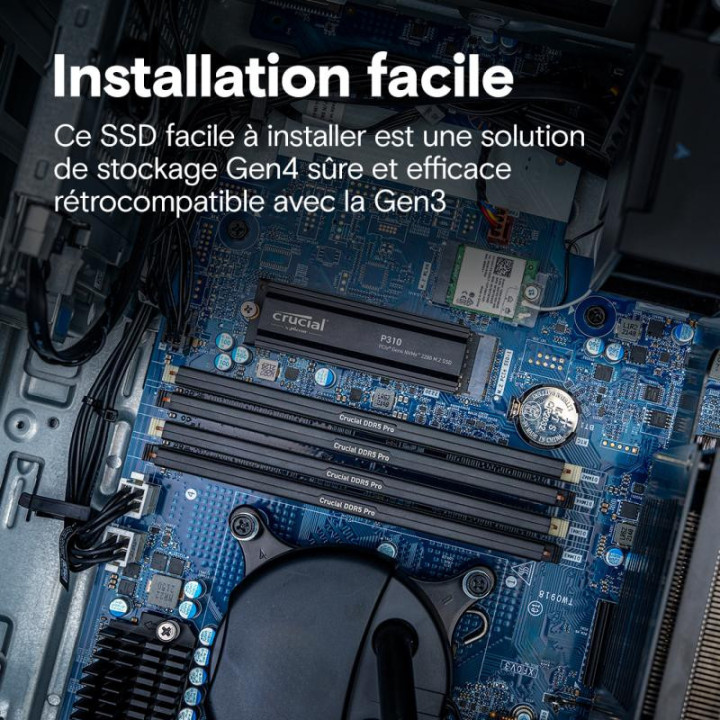 CRUCIAL P310 2T PCIE M.2*CT2000P310SSD5 AVEC HEATSINK 