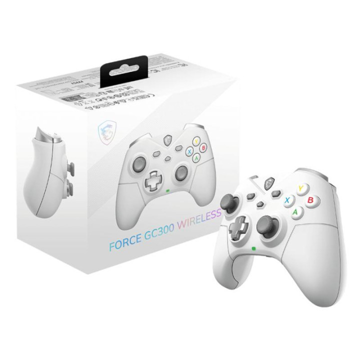 MSI FORCE GC300 WIRELESS WHITE BLANC USB 2.0 MANETTE DE JEU ANALOGIQUE PC 