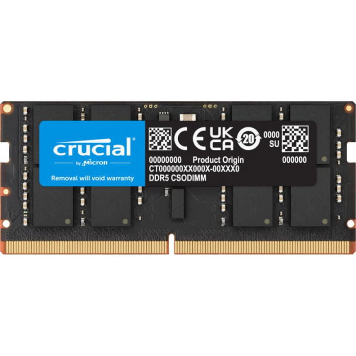 CRUCIAL CT32G64C52CS5 MODULE DE MEMOIRE 32 GO 1 X 32 GO DDR5 6400 MT/S 262-PIN SO-DIMM 