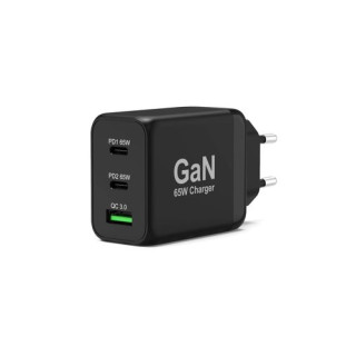 Port CHARGEUR MURAL 65W - USB-C/USB-A - NOIR