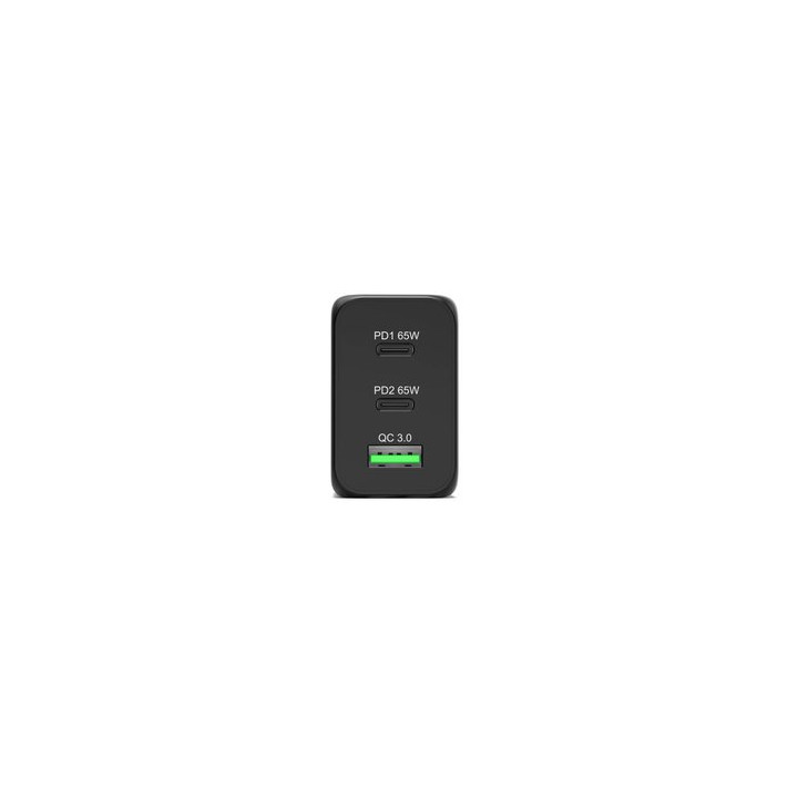 Port CHARGEUR MURAL 65W - USB-C/USB-A - NOIR