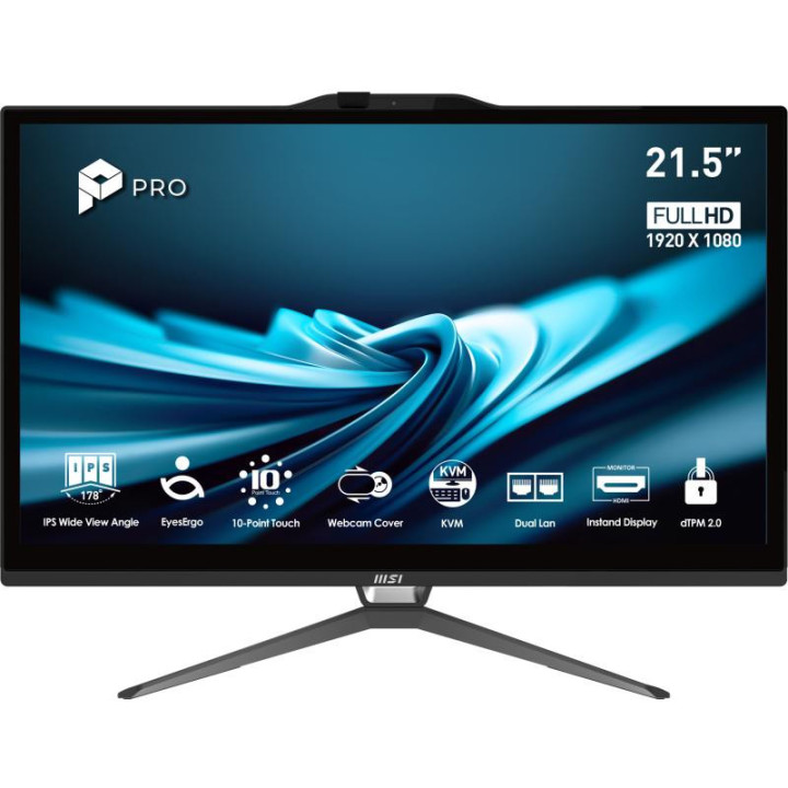 MSI PRO AP222T 14MA-613EU INTEL CORE? I3 I3-14100 54.6 CM (21.5) 1920 X 1080 PIXELS ECRAN TACTILE PC ALL-IN-ONE 8 GO DDR4-SDRAM 