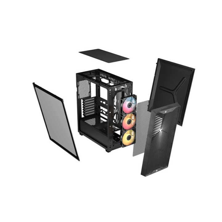 CORSAIR 3200D RS ARGB MID-TOWER PERFORMANCE CASE. SMOKE 