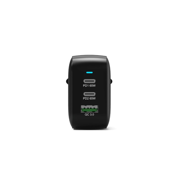 Port CHARGEUR MURAL 65W GAN 3 PORTS + CABLE USB-C - 2M