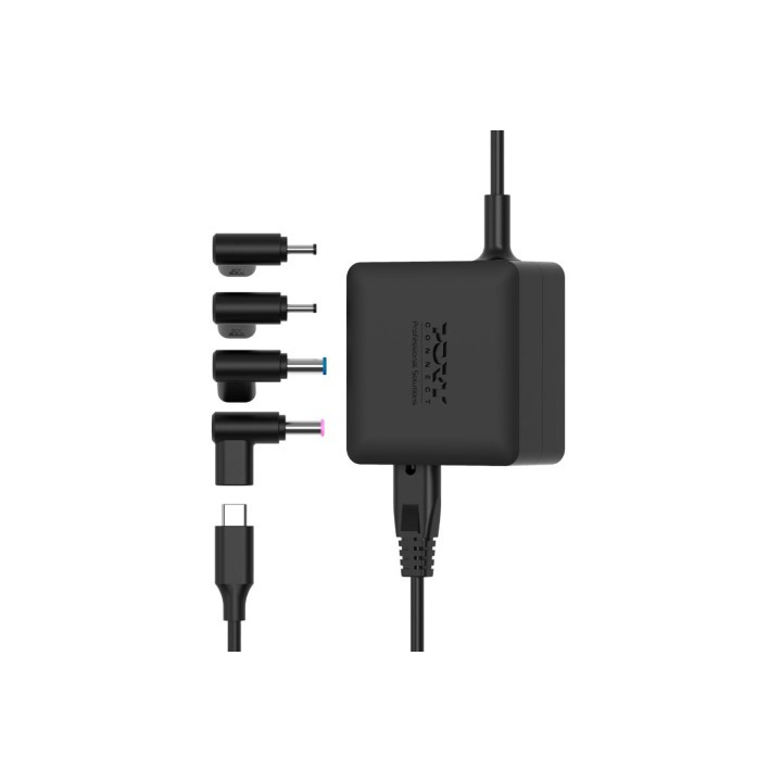 Port ALIM SECTEUR GAN 65W POUR ACER/TOSHIBA-4EMBOUTS