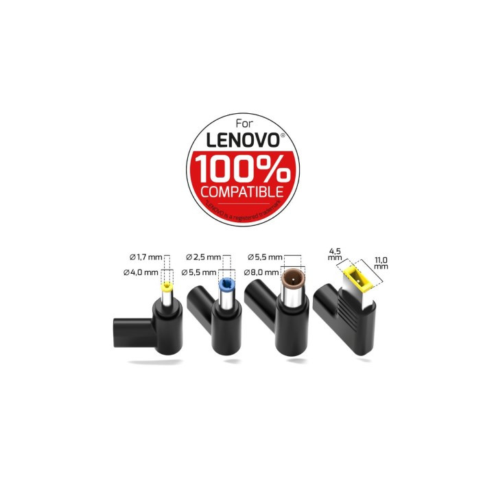 Port ALIMENTATION SECTEUR GAN 65W POUR LENOVO-4 EMBOUTS